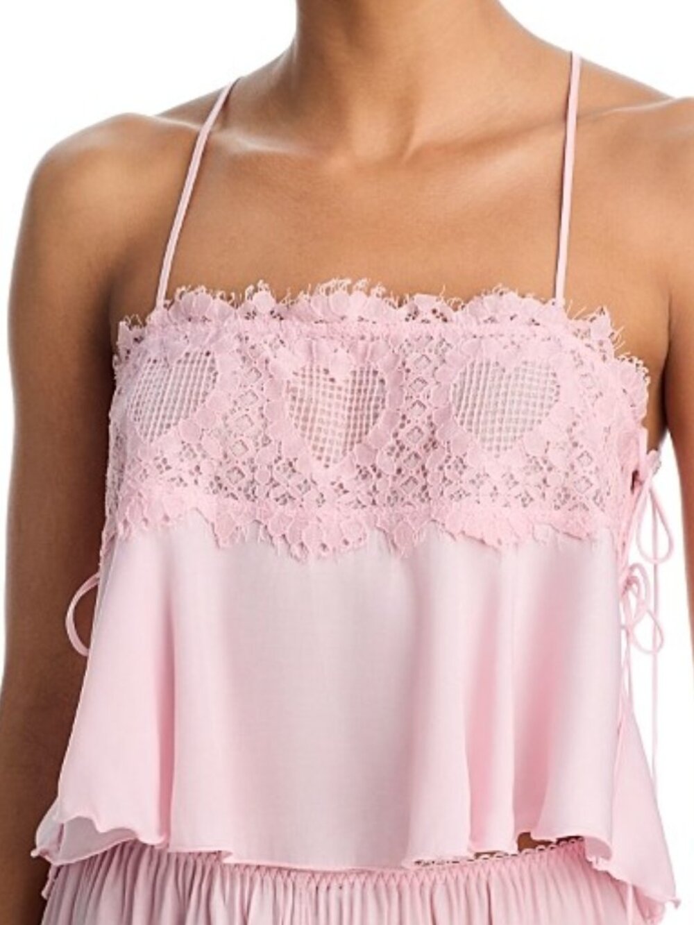 #2450 Free People Sweet Love Cami Women's Clothing Pink Ribbons
